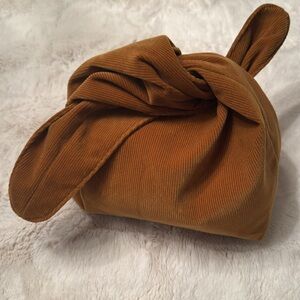 Merit Corduroy Knot Bag in Saddle Brown